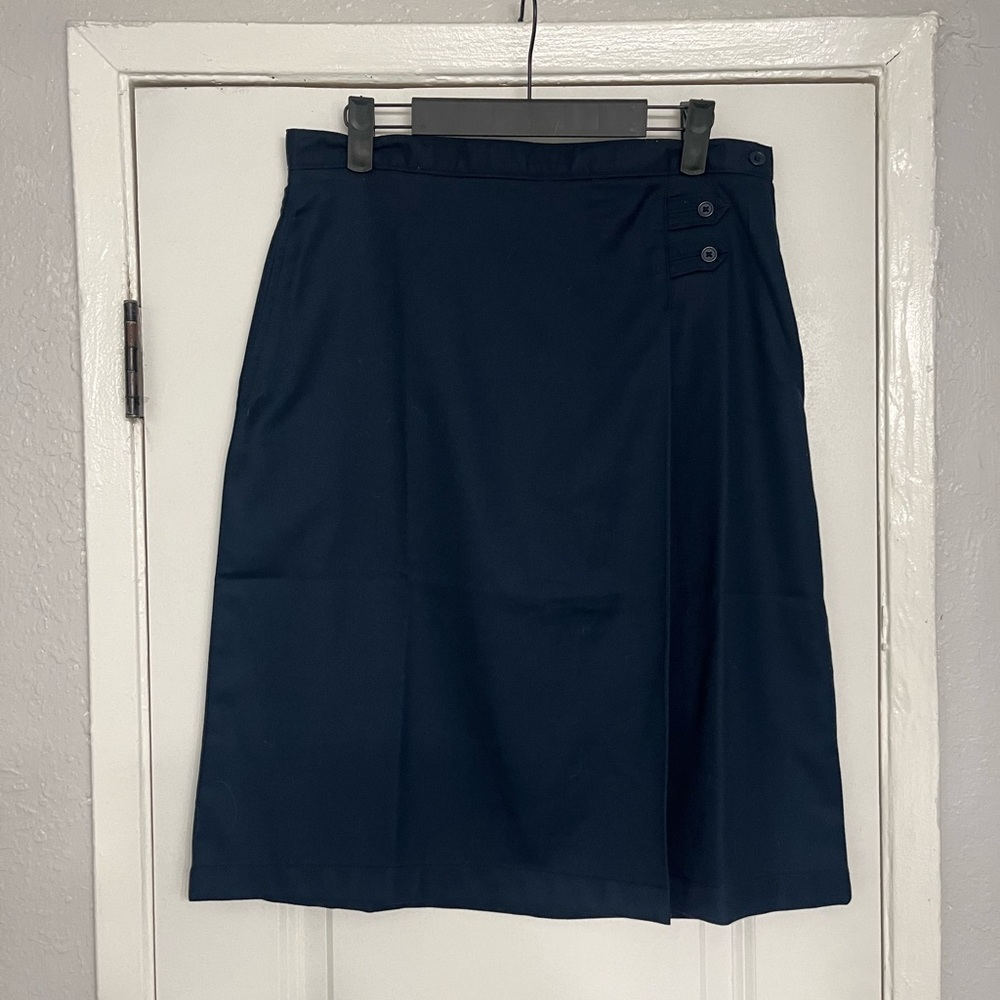 Lands' End Women's A-Line Skirt in Deep Navy
